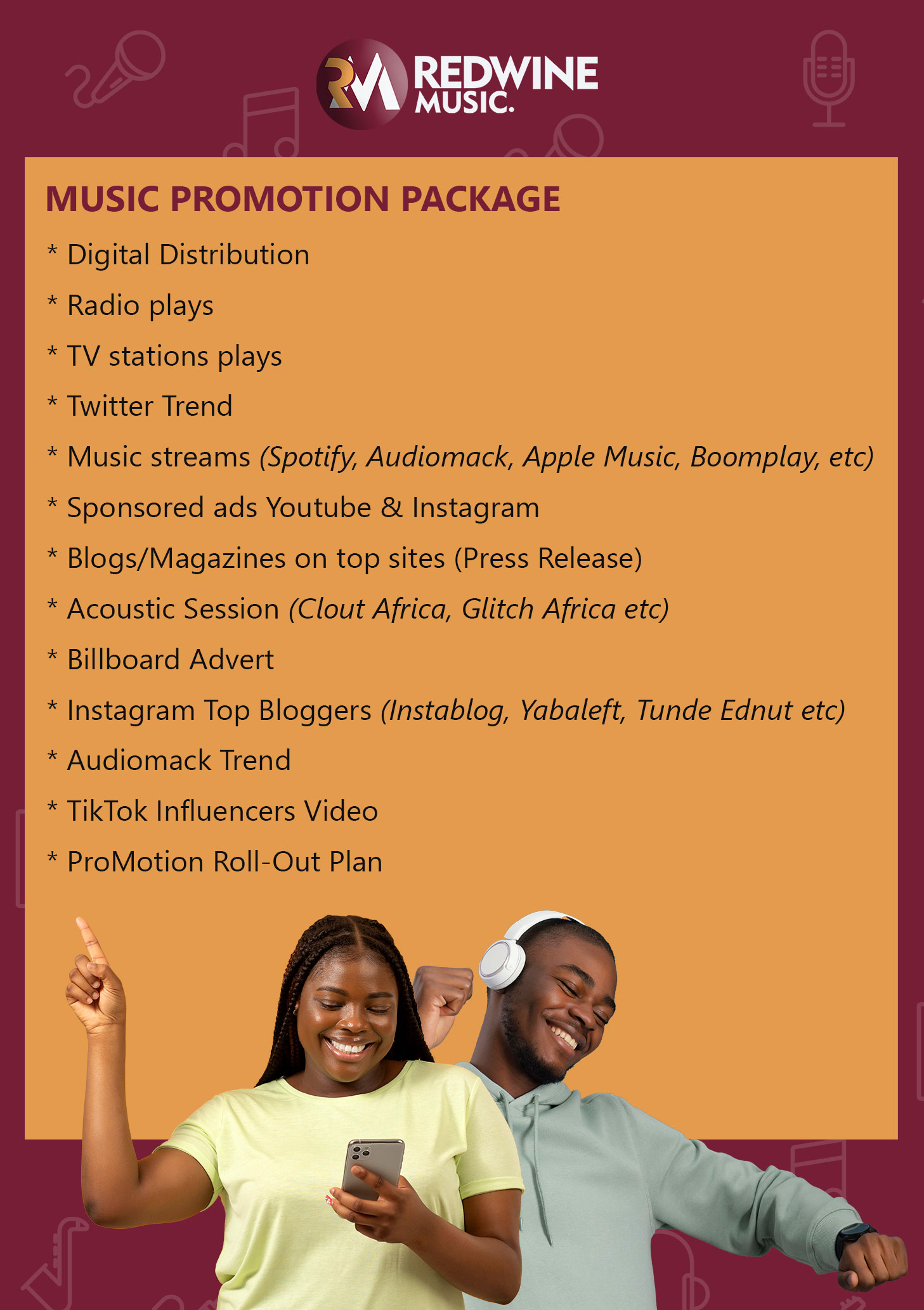 Redwine-Music-Promotional-Plan